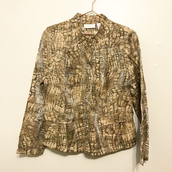 Chicos Python princess Marcella jacket size 1 medium - Picture 7 of 8